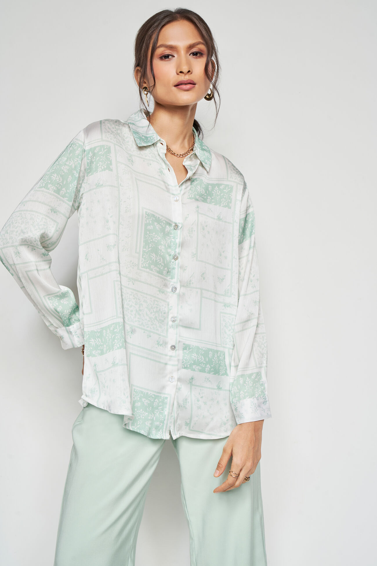 Sage Green To Be Shirt Top, Sage Green, image 4
